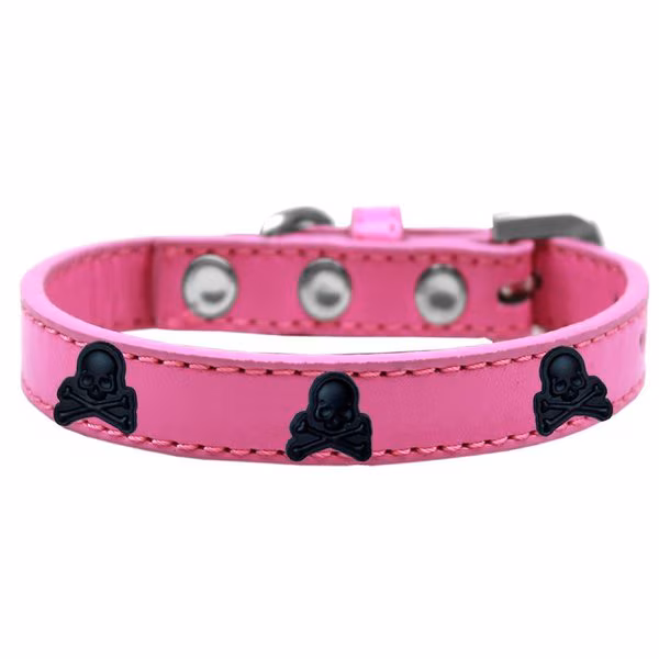 Skull Widget Dog CollarBright Pink Size 12, Mirage Pet Products, Mfr#: 631-27 BPK12